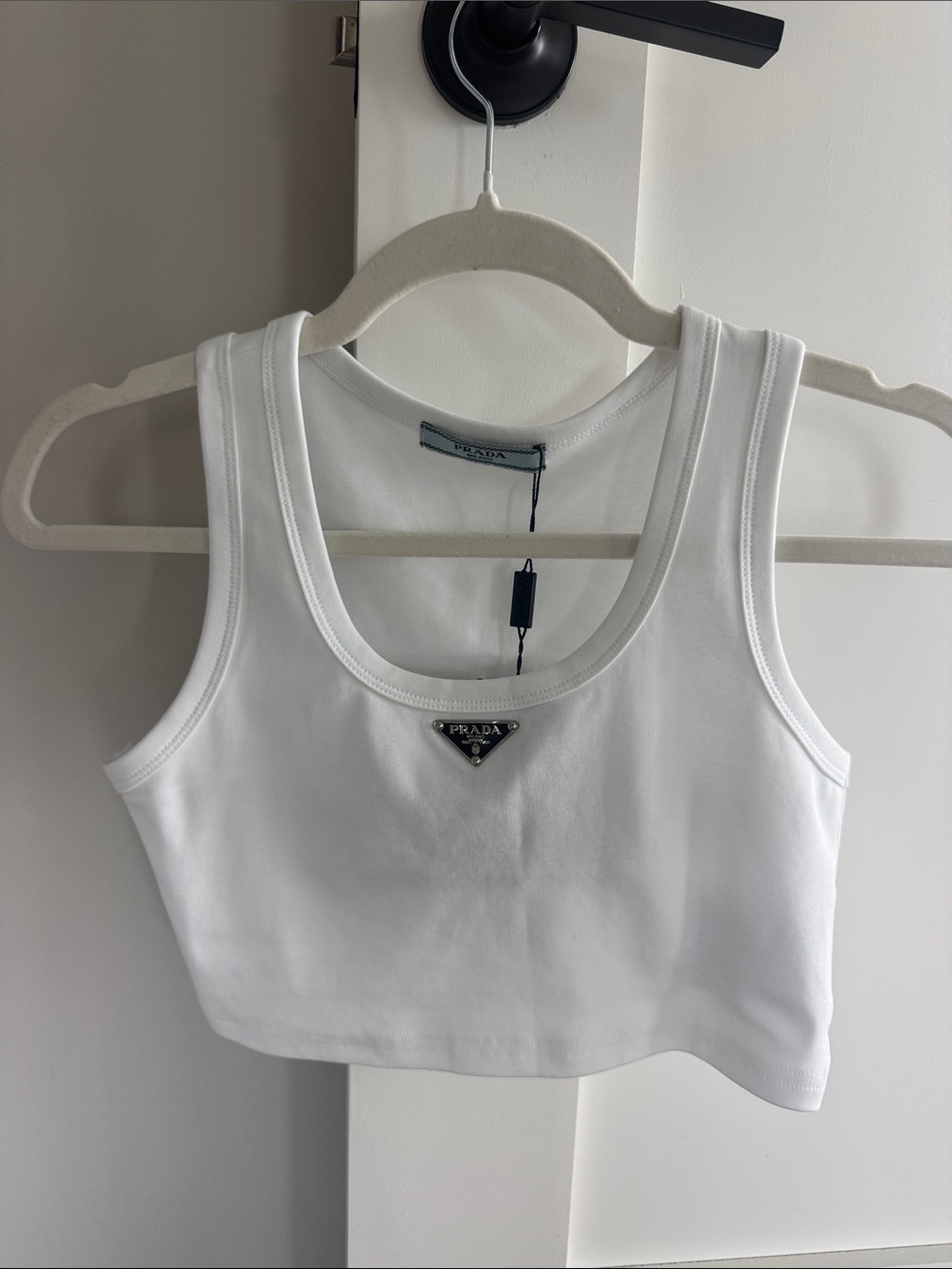 Prada Jersey Cropped Top